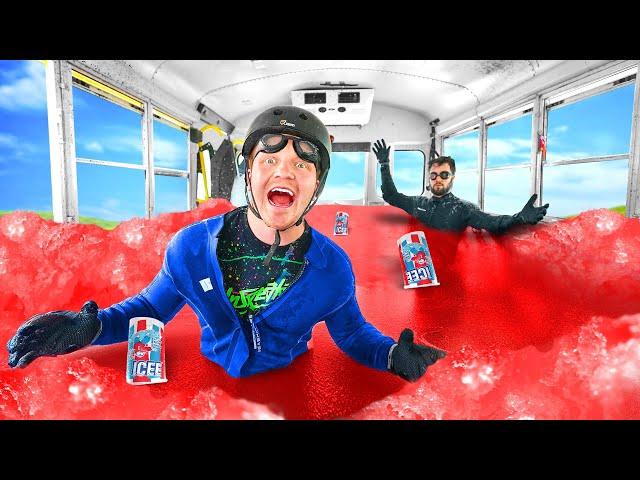 I Filled My School Bus With Slushie!