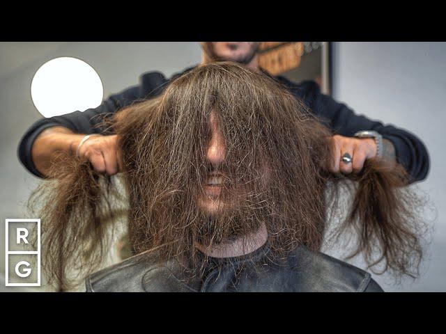 10 YEARS of Long Hair GONE in Seconds!  HUGE Haircut Transformation