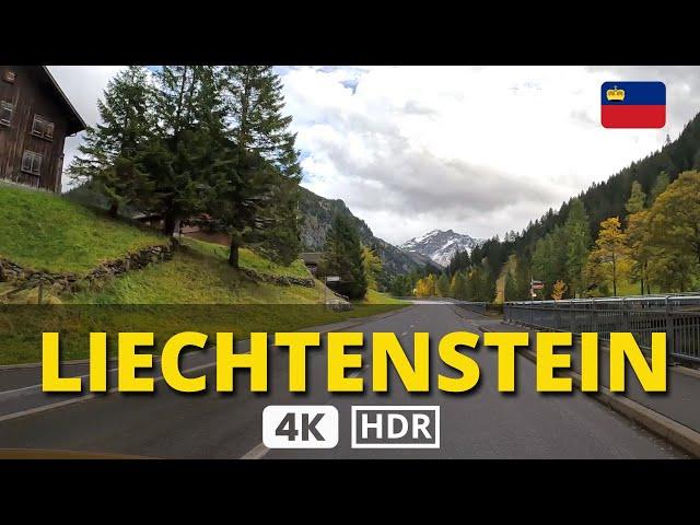  Driving in The Alps - LIECHTENSTEIN from Vaduz to Malbun (Road Trip in 4K 60 fps UHD) 