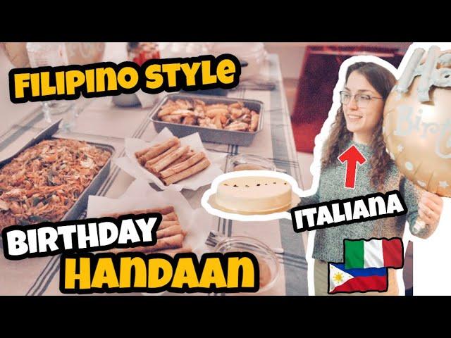 FIRST TIME FILIPINO STYLE HANDAAN FOR MY ITALIAN WIFE! NASARAPAN SILA! | NIAN FAM  CINE VLOG