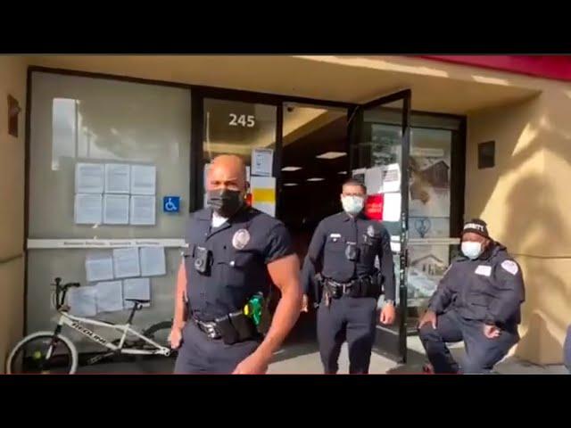 Triggered #security guard goes 0- quick you can’t be filming get off property calls police arrive.