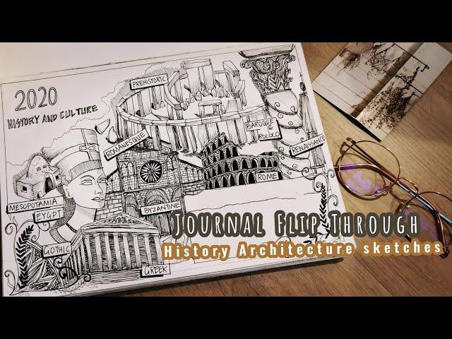 Architecture Journal Flip Through | History Architecture | College assignment |Interior Designer