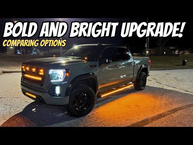 Lumastep M1 Illuminated Running Board Comparison (Amber / White) by Boost Auto. Best GMC Sierra Mod?