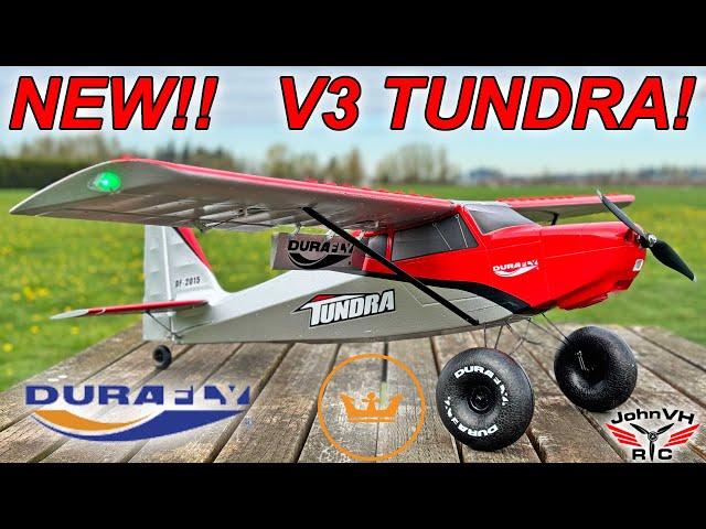 Durafly Tundra V3 Maiden Flight! 4s POWER!! STOL Bushplane