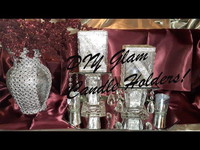 New #DIYGlam  Candle Holders | #Glitter and #ModPodge DIY 2021 Centerpiece Ideas!