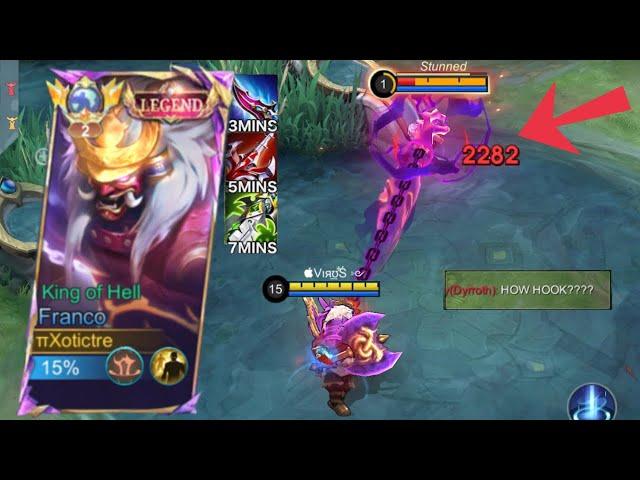 FRANCO BEST DAMAGE BUIID & EMBLEM IN 2024 (TOTALLY INSANE ) EXP FRANCO FULL DAMAGE BUILD GAMEPLAY