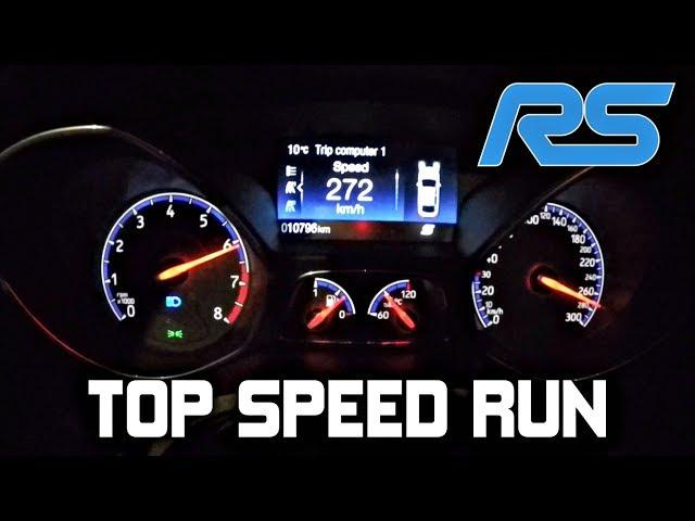 2017 Ford Focus RS Launch Control 0-272km/h TOP SPEED Run!