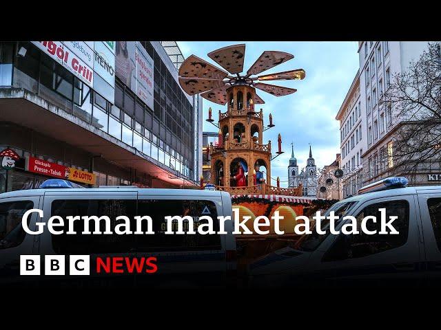 Car hits crowds at German Christmas market, leaving four dead and 68 injured | BBC News