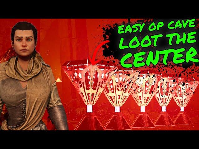 EASIEST OP CAVE LOOT on The CENTER In Ark Survival Ascended!! How To Run Puzzle Jump Cave!!!