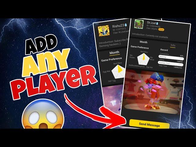 Add any player without cross region || Blockman go old glitch ||