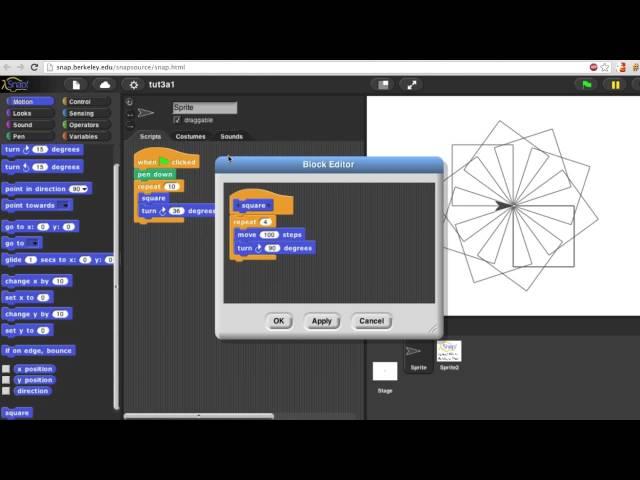 Snap! Tutorial IIIA1: Make a block