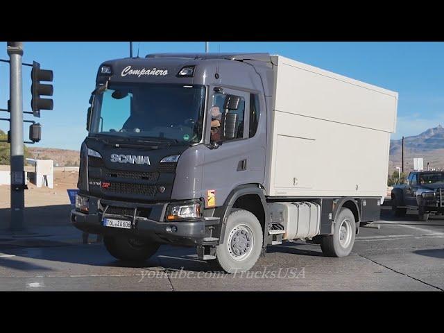 Trucks on the highway in Arizona, big cars and smaller street vehicles spotted, Truck Spotting USA