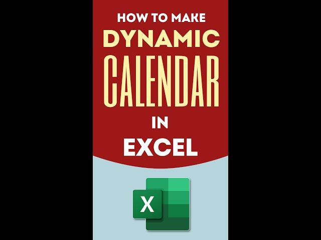 Calendar in Excel: Make Dynamic, Interactive Calendar in Excel with Formula + Conditional Formatting