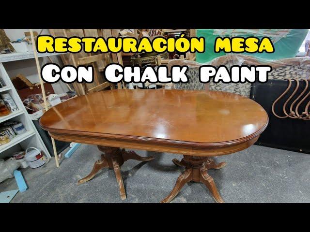 PAINTING Dining Table with CHALK PAINT and VARNISH CHANGE