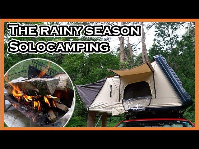 June 2021 Rainy season Roof top tent camping and bonfire