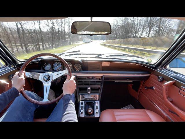 1974 BMW E9 3.0 CSi Baikal - Driving & interior POV | Germany Exclusive