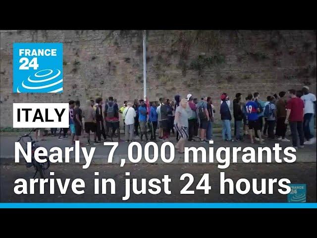 Italy migrant crisis: Nearly 7,000 migrants arrive in just over 24 hours • FRANCE 24 English