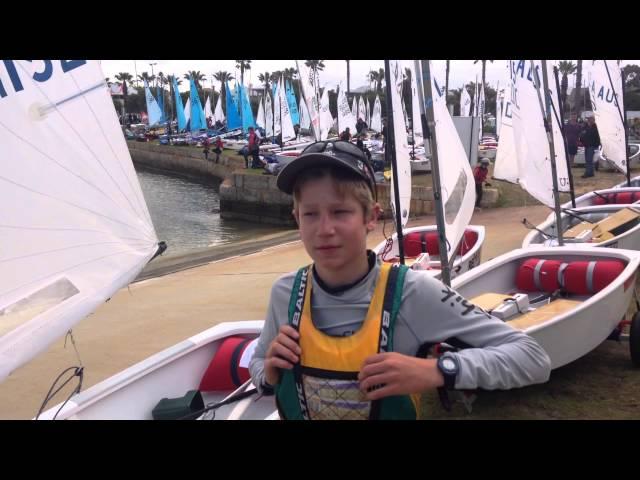 Jackson Porter leader of the Optimist class on Day 1 of the Musto Sail Fremantle Regatta!