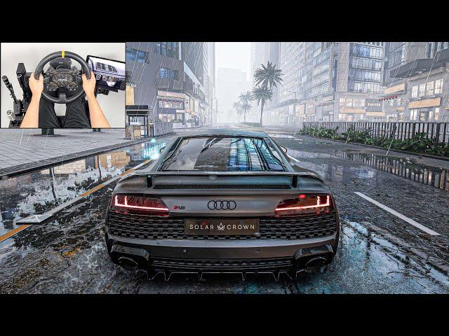 Audi R8 V10 | Test Drive Unlimited Solar Crown | Steering Wheel Gameplay