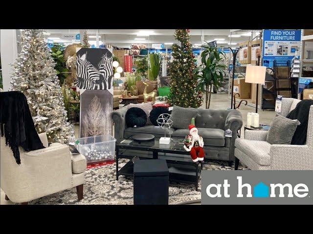 AT HOME FURNITURE SOFAS CHAIRS TABLES CHRISTMAS DECORATIONS SHOP WITH ME SHOPPING STORE WALK THROUGH