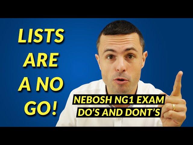 NEBOSH NG1 Exam Technique | Demonstrating understanding