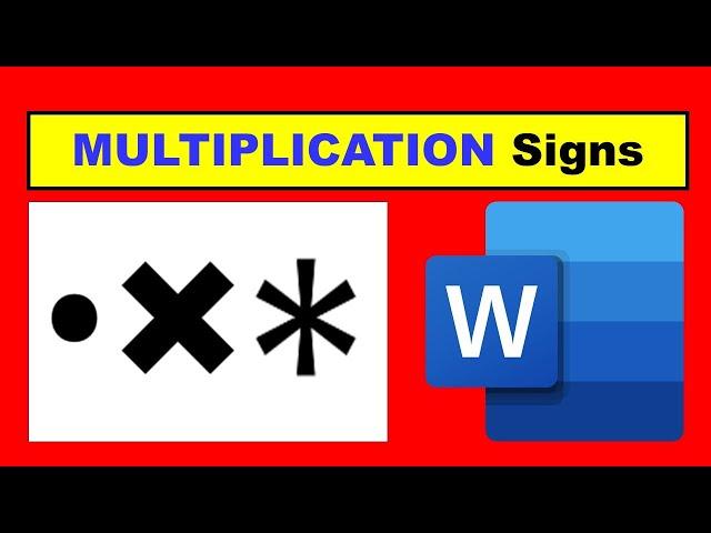 How to type Multiplication Sign (Symbol) in Word - Microsoft