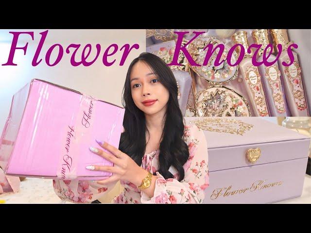 UNBOXING THE PRETTIEST MAKEUP EVER! Flower Knows Strawberry Rococo Collection Set 