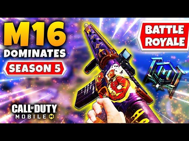 The M16 Dominates In SEASON 5 Battle Royale | Call Of Duty Mobile | Season 5 M16 BR Gameplay