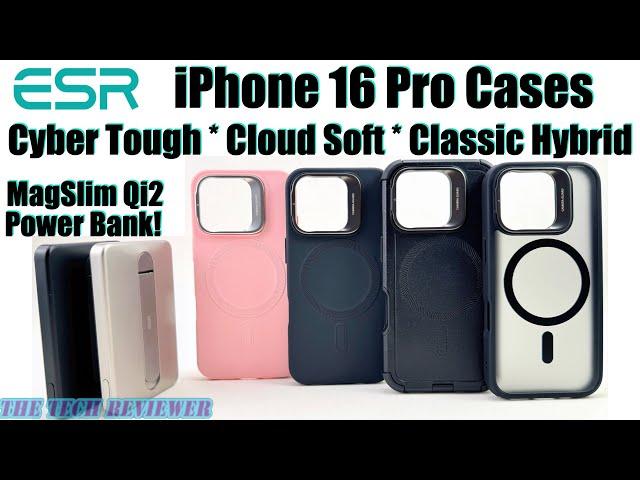 ESR iPhone 16 Pro Cases: First Look at New Cyber Tough, Cloud Soft & Classic Hybrid with Stash Stand