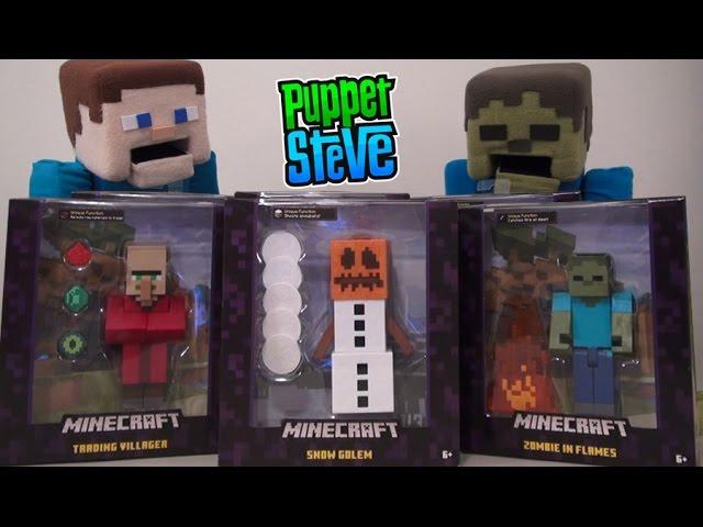 Minecraft Survival mode 6 inch Figures SERIES 2 Mattel Unboxing - Puppet Steve