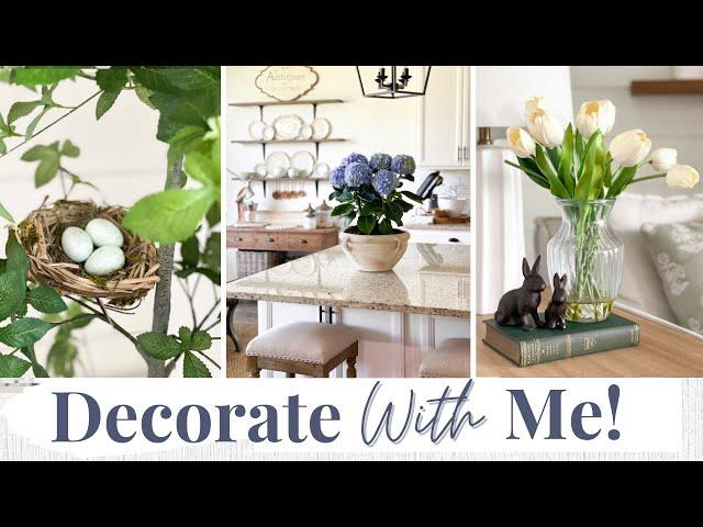 DECORATE WITH ME - STYLING NEW HOME DECOR! | SPRING DECORATING 2024