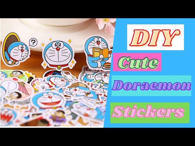 how to make your own cute doraemon stickers |DIY doraemon stickers #paper_craft #sticker