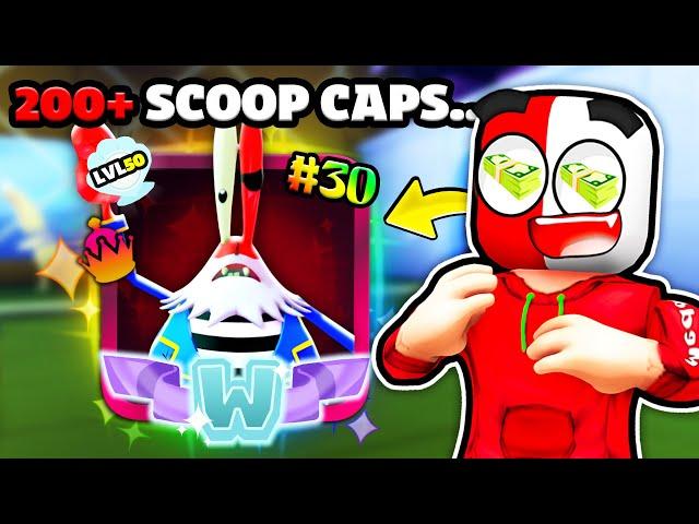 I Got #30 SECRET REDBEARD KRABS NC.. *200+ SCOOP CAPS* (SpongeBob TD)