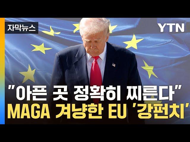 [자막뉴스] 트럼프 1기때보다 4배 폭격 ...EU, 미국 상징에 크게 '한 방' / YTN