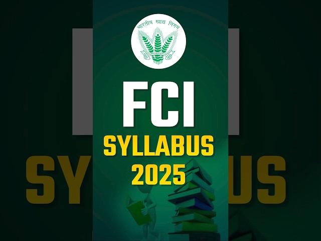 FCI Syllabus 2025 #shorts #fci #ssclab