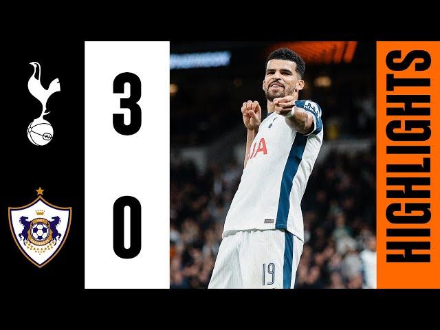 Tottenham Hotspur 3-0 Qarabag // Europa League Highlights // Johnson, Sarr and Solanke goals!