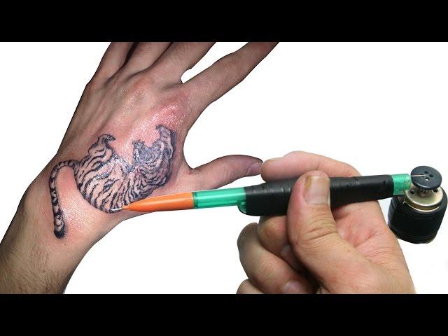 Awesome Life Hack - How to make a Electric Tattoo Machine - DIY Electric Tattoo