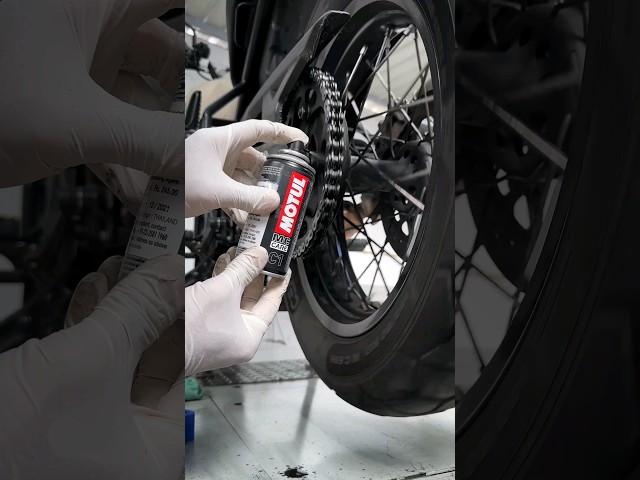 Motorcycle Chain Clean & Care is best done with MOTUL #Motul #MotulCare #bigbear  @MotulIndia