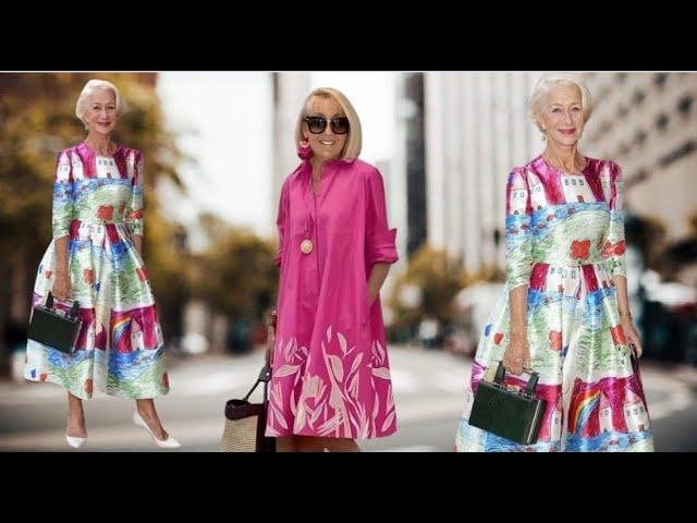 КРАСИВЫЕ ПЛАТЬЯ ДЛЯ ЖЕНЩИН СТАРШЕ 60 ЛЕТBEAUTIFUL DRESSES FOR WOMEN OVER 60 YEARS OLD