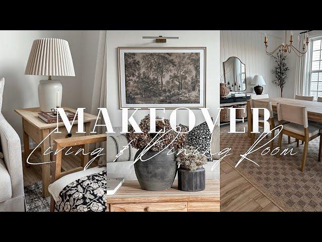 EXTREME DINING & LIVING ROOM MAKEOVER | Decorate with me 2024 | New Year Refresh