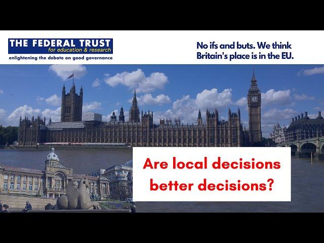 Local decisions are better decisions