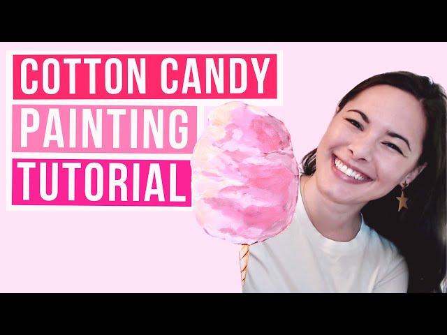 Easy Acrylic Painting Tutorial | Cotton Candy