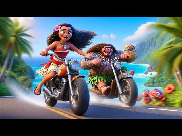 Moana Takes the Road: A High-Speed Adventure on Two Wheels!