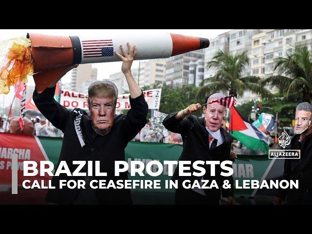 Brazil protests ahead of G20 summit: Demonstrators call for ceasefire in Gaza and Lebanon