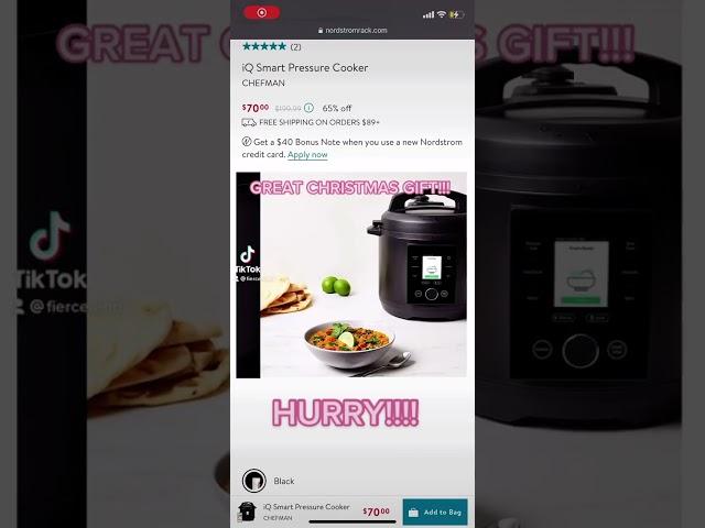 $70 SMARTPHONE IQ PRESSURE COOKER‼ #dailydeals #savings #rundeals