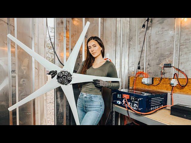 WIND GENERATOR to create OFF GRID POWER?! Setup & Installation using a VATRER BATTERY #electricity