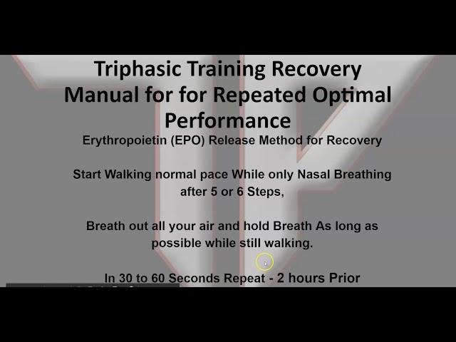 EPO Release Method - Triphasic Training Recovery manual