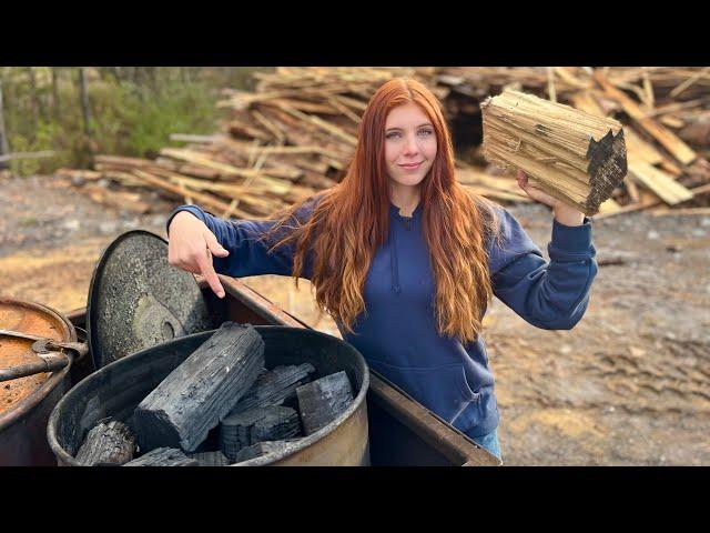 How to Turn Wood into GOOD Charcoal!