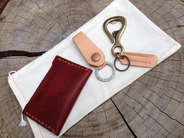 CORTER LEATHER & CLOTH Winter Grab Bag (Bottlehook,Belt Loop Key Ring&Standard Card Holder)