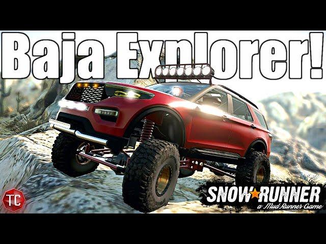 SnowRunner: 2021 Ford Explorer BAJA BUILD! 5.0 Swap, Long Travel BEAST!